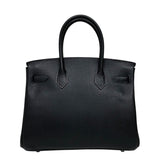 エルメス HERMES バーキン30 □L刻 ブラック シルバー金具 ヴァッシュリエージュ レディース ハンドバッグ
