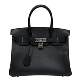 エルメス HERMES バーキン30 □L刻 ブラック シルバー金具 ヴァッシュリエージュ レディース ハンドバッグ