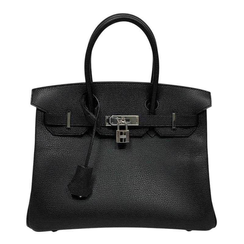 エルメス HERMES バーキン30 □L刻 ブラック シルバー金具 ヴァッシュリエージュ レディース ハンドバッグ