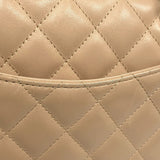 シャネル CHANEL カンボンライン ボーリングバッグ A25171 ベージュ シルバー金具 レザー レディース ショルダーバッグ