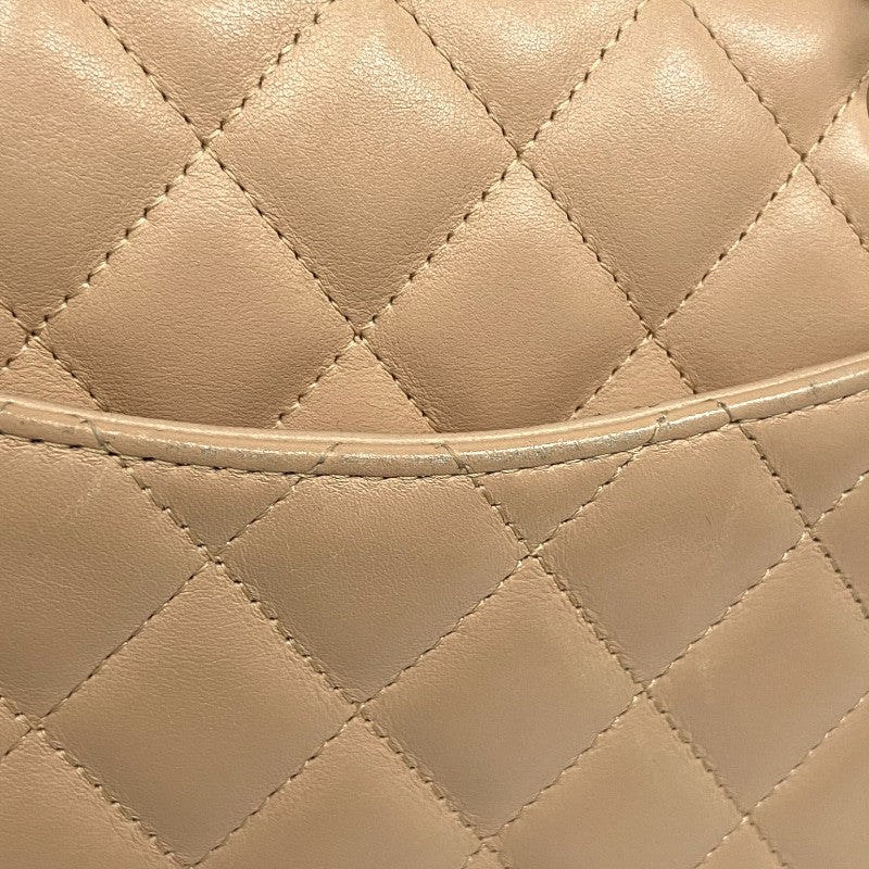 シャネル CHANEL カンボンライン ボーリングバッグ A25171 ベージュ シルバー金具 レザー レディース ショルダーバッグ