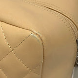 シャネル CHANEL カンボンライン ボーリングバッグ A25171 ベージュ シルバー金具 レザー レディース ショルダーバッグ