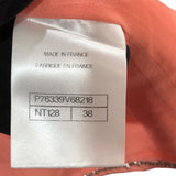 シャネル CHANEL ノーカラーツイードジャケット P76339 ピンク コットン レディース ノーカラージャケット