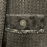 シャネル CHANEL ツイードコート P73113 ブラック レーヨン レディース ミリタリーコート