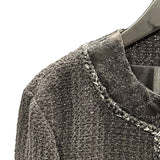 シャネル CHANEL ツイードコート P73113 ブラック レーヨン レディース ミリタリーコート