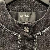 シャネル CHANEL ツイードコート P73113 ブラック レーヨン レディース ミリタリーコート
