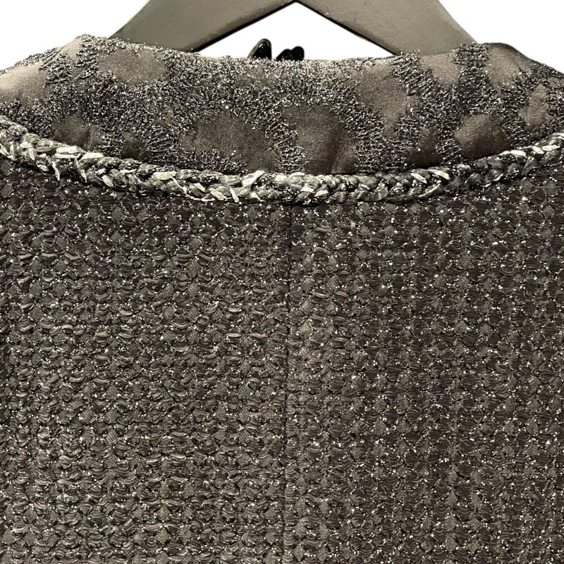 シャネル CHANEL ツイードコート P73113 ブラック レーヨン レディース ミリタリーコート