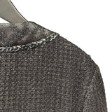 シャネル CHANEL ツイードコート P73113 ブラック レーヨン レディース ミリタリーコート
