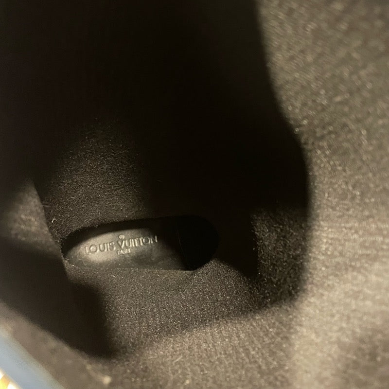 ルイ・ヴィトン LOUIS VUITTON スプラッシュライン モノグラム 柄レインブーツ ネイビー レディース レインシューズ