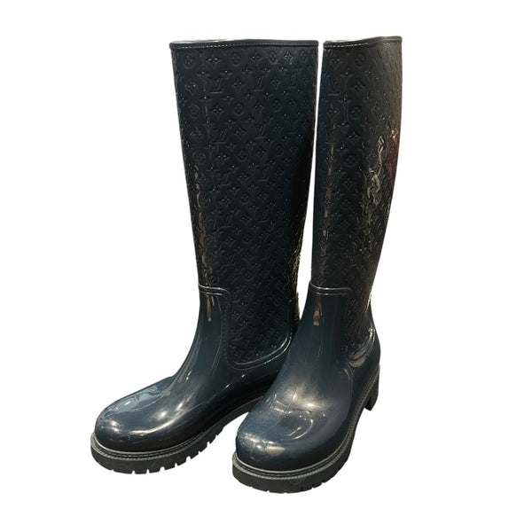 セール！ルイヴィトン スプラッシュライン モノグラム レインブーツ　37   黒 楽天市場】LOUIS VUITTON ルイヴィトン スプラッシュ ライン
