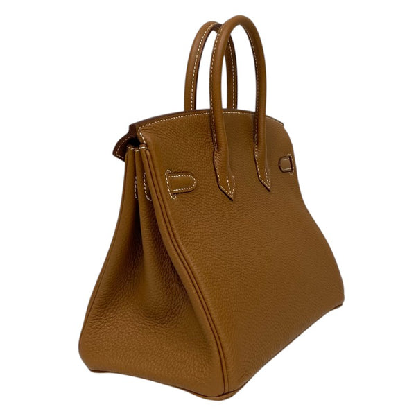 エルメス HERMES バーキン25 ヴェルソ W刻 ゴールド×グラファイト シルバー金具 トゴ レディース ハンドバッグ