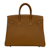 エルメス HERMES バーキン25 ヴェルソ W刻 ゴールド×グラファイト シルバー金具 トゴ レディース ハンドバッグ