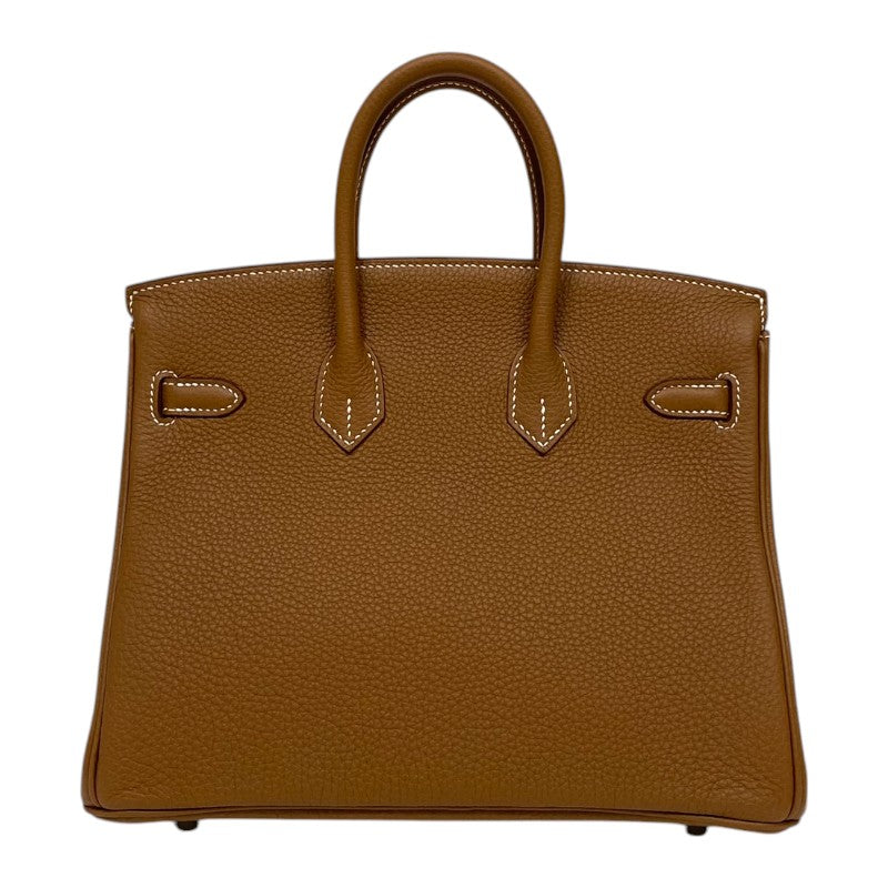 エルメス HERMES バーキン25 ヴェルソ W刻 ゴールド×グラファイト シルバー金具 トゴ レディース ハンドバッグ