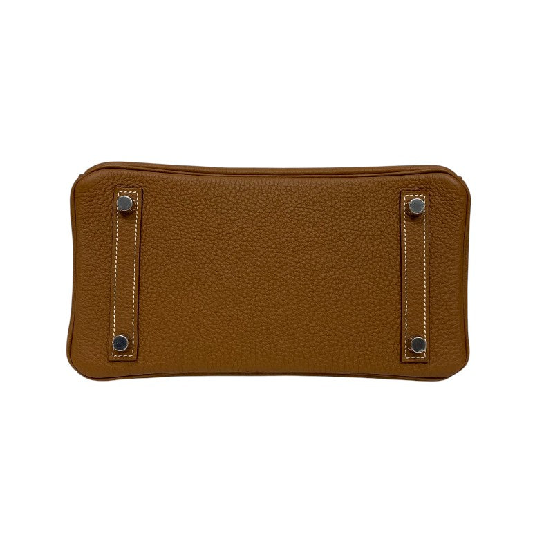 エルメス HERMES バーキン25 ヴェルソ W刻 ゴールド×グラファイト シルバー金具 トゴ レディース ハンドバッグ