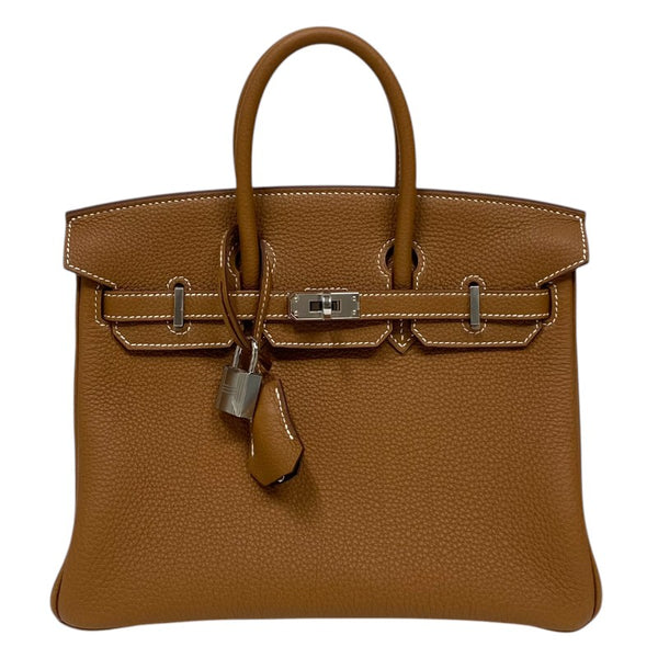 エルメス HERMES バーキン25 ヴェルソ W刻 ゴールド×グラファイト シルバー金具 トゴ レディース ハンドバッグ