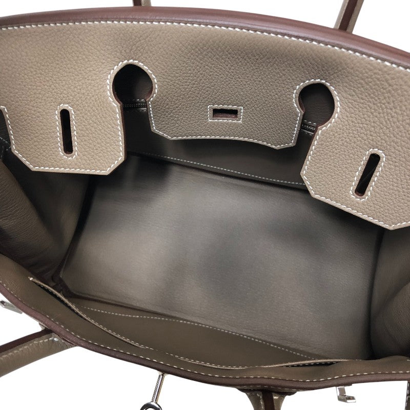 エルメス HERMES バーキン30 W刻 エトゥープ シルバー金具 トゴ レディース ハンドバッグ