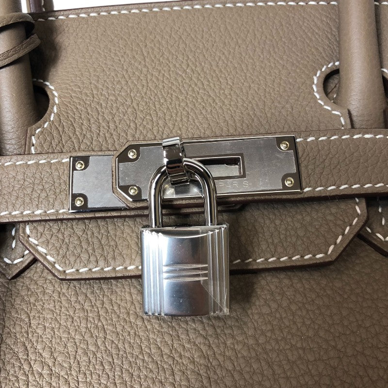 エルメス HERMES バーキン30 W刻 エトゥープ シルバー金具 トゴ レディース ハンドバッグ