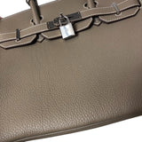 エルメス HERMES バーキン30 W刻 エトゥープ シルバー金具 トゴ レディース ハンドバッグ