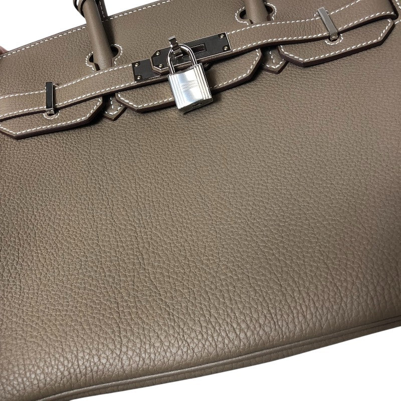 エルメス HERMES バーキン30 W刻 エトゥープ シルバー金具 トゴ レディース ハンドバッグ
