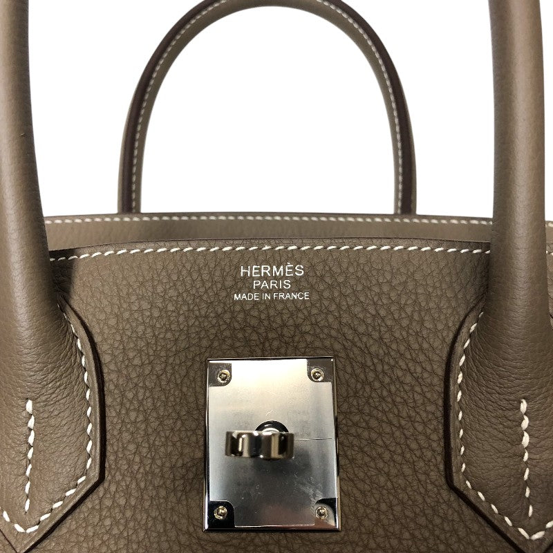 エルメス HERMES バーキン30 W刻 エトゥープ シルバー金具 トゴ レディース ハンドバッグ