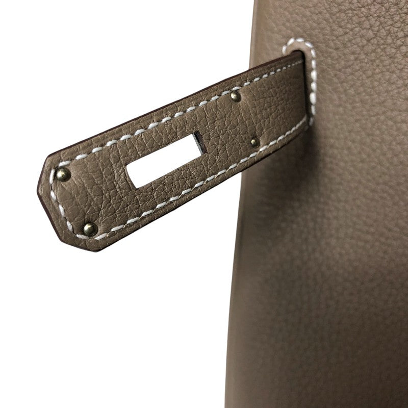 エルメス HERMES バーキン30 W刻 エトゥープ シルバー金具 トゴ レディース ハンドバッグ