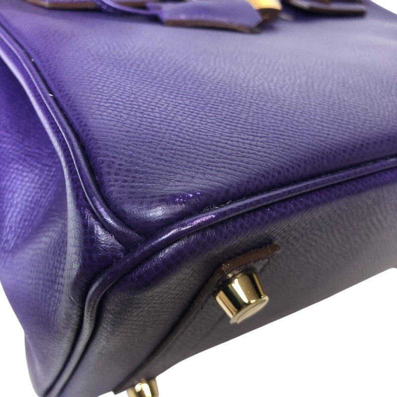 エルメス HERMES バーキン25 □N刻 アイリス ゴールド金具 エプソン レディース ハンドバッグ