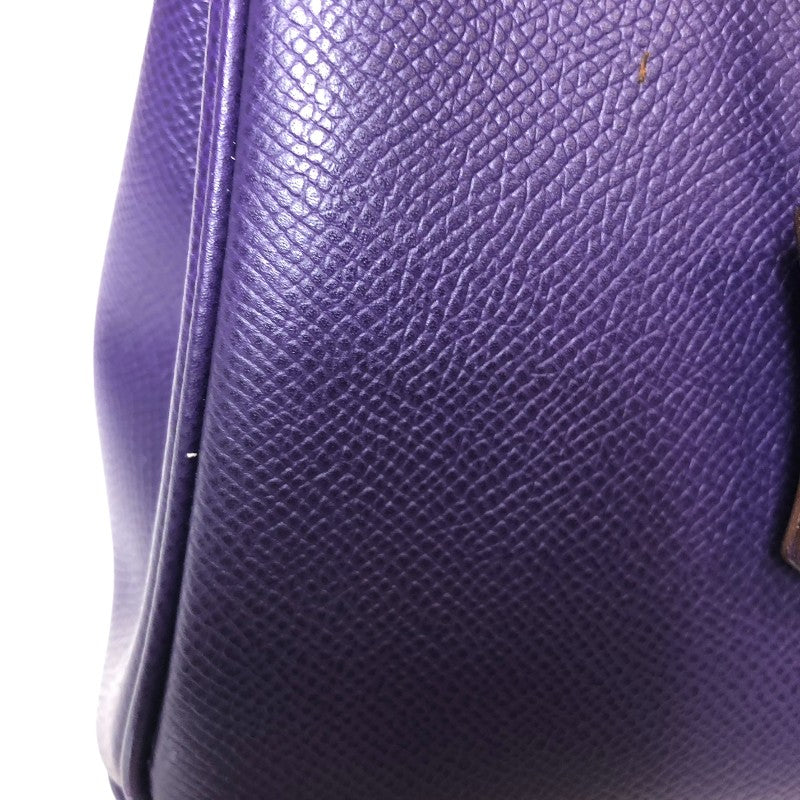 エルメス HERMES バーキン25 □N刻 アイリス ゴールド金具 エプソン レディース ハンドバッグ