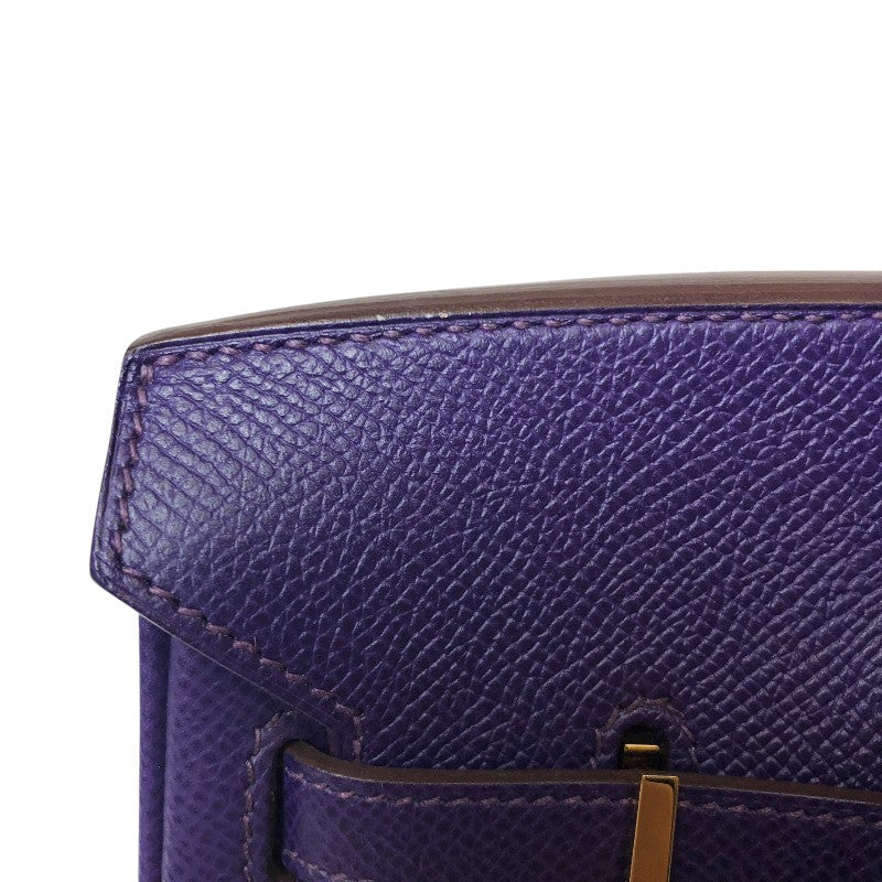 エルメス HERMES バーキン25 □N刻 アイリス ゴールド金具 エプソン レディース ハンドバッグ