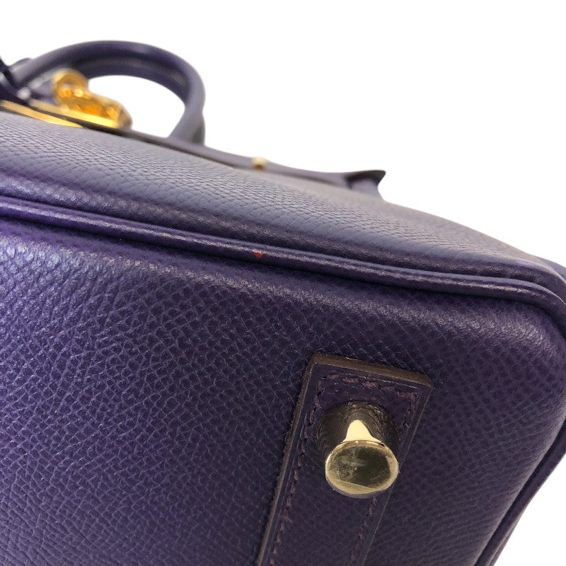 エルメス HERMES バーキン25 □N刻 アイリス ゴールド金具 エプソン レディース ハンドバッグ