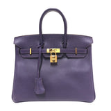 エルメス HERMES バーキン25 □N刻 アイリス ゴールド金具 エプソン レディース ハンドバッグ
