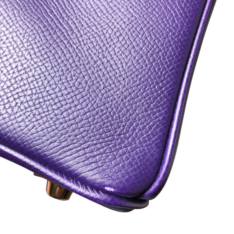 エルメス HERMES バーキン25 □N刻 アイリス ゴールド金具 エプソン レディース ハンドバッグ