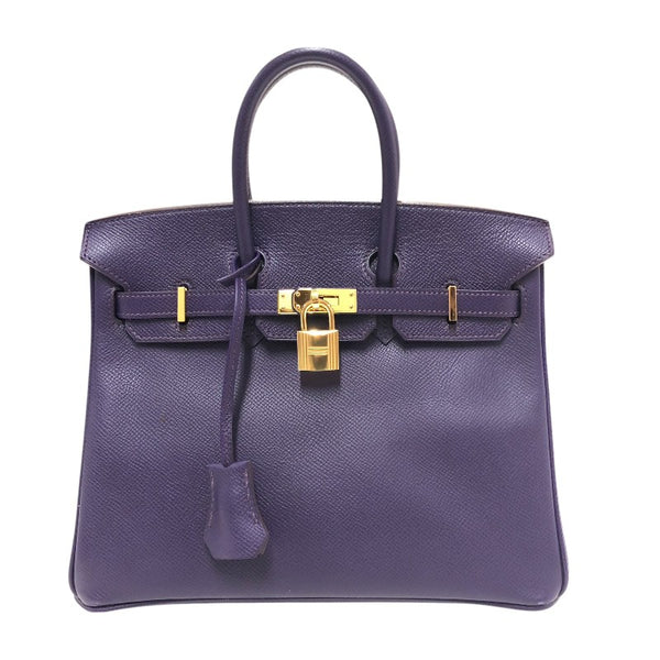エルメス HERMES バーキン25 □N刻 アイリス ゴールド金具 エプソン レディース ハンドバッグ