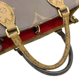 ルイ・ヴィトン LOUIS VUITTON オンザゴーPM M46373 ブラウン モノグラム・リバースキャンバス レディース ハンドバッグ