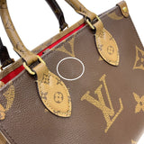 ルイ・ヴィトン LOUIS VUITTON オンザゴーPM M46373 ブラウン モノグラム・リバースキャンバス レディース ハンドバッグ