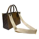 ルイ・ヴィトン LOUIS VUITTON オンザゴーPM M46373 ブラウン モノグラム・リバースキャンバス レディース ハンドバッグ