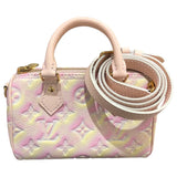ルイ・ヴィトン LOUIS VUITTON ナノ・スピーディー　サマー・スターダスト M81508 ピンク　 モノグラム・アンプラント レディース ショルダーバッグ