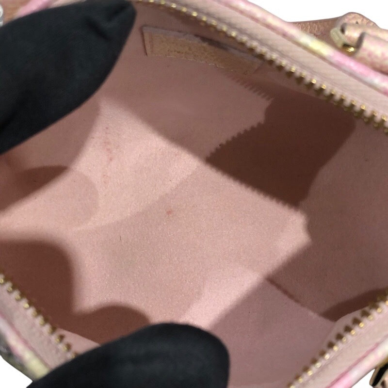 ルイ・ヴィトン LOUIS VUITTON ナノ・スピーディー　サマー・スターダスト M81508 ピンク　 モノグラム・アンプラント レディース ショルダーバッグ