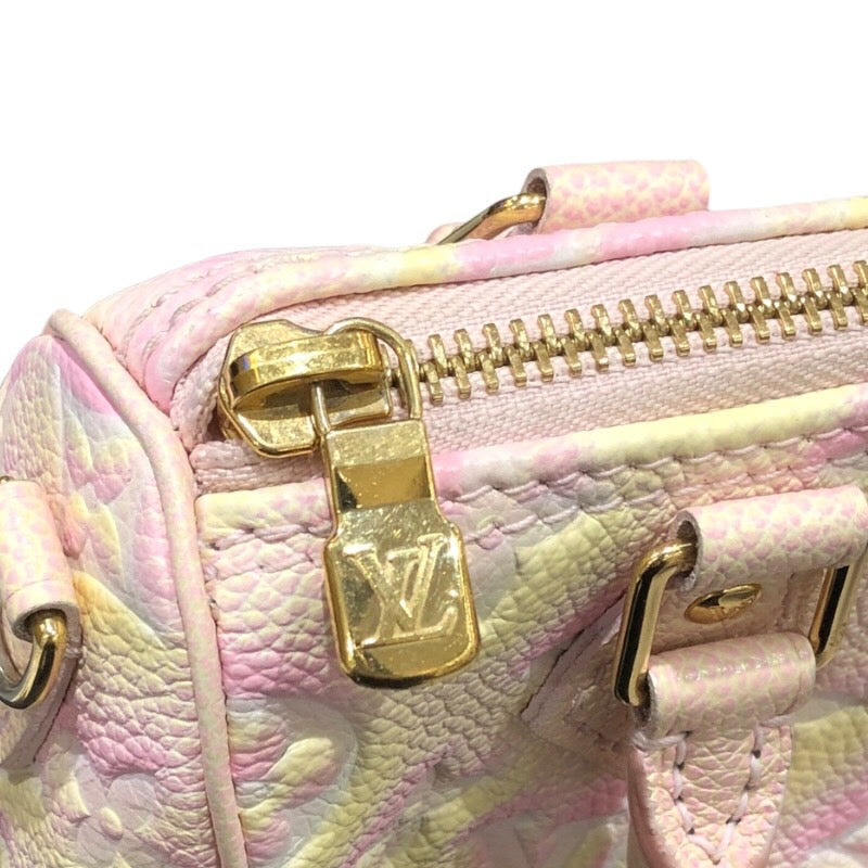 ルイ・ヴィトン LOUIS VUITTON ナノ・スピーディー　サマー・スターダスト M81508 ピンク　 モノグラム・アンプラント レディース ショルダーバッグ