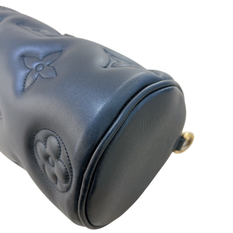ルイ・ヴィトン LOUIS VUITTON パピヨンBB バブルグラム M59800 ブラック ゴールド金具 モノグラム・アンプラント レディース ショルダーバッグ