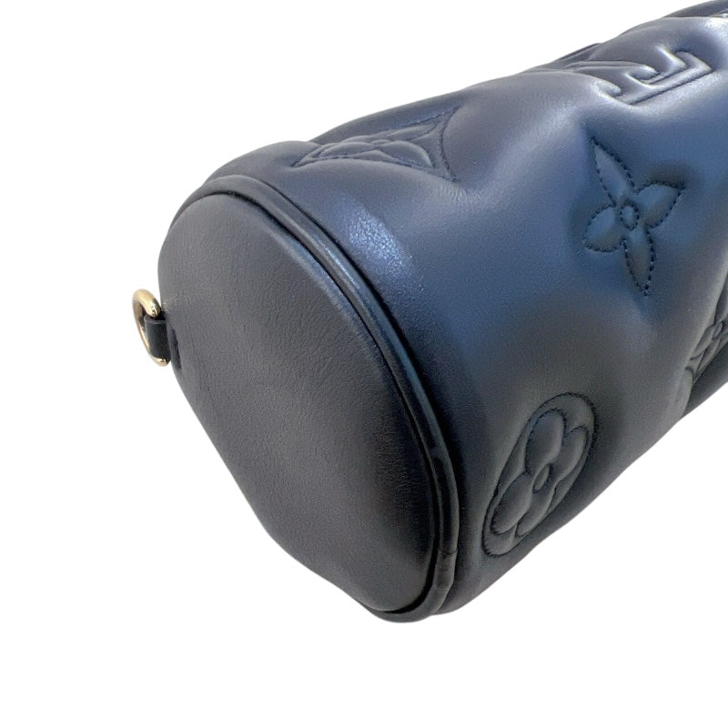 ルイ・ヴィトン LOUIS VUITTON パピヨンBB バブルグラム M59800 ブラック ゴールド金具 モノグラム・アンプラント レディース ショルダーバッグ