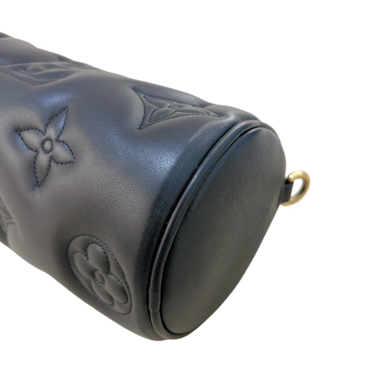 ルイ・ヴィトン LOUIS VUITTON パピヨンBB バブルグラム M59800 ブラック ゴールド金具 モノグラム・アンプラント レディース ショルダーバッグ