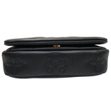 ルイ・ヴィトン LOUIS VUITTON ウォレットオンモノグラムストラップ　 M81398 ノワール　ゴールド金具 バブルグラム レディース ショルダーバッグ