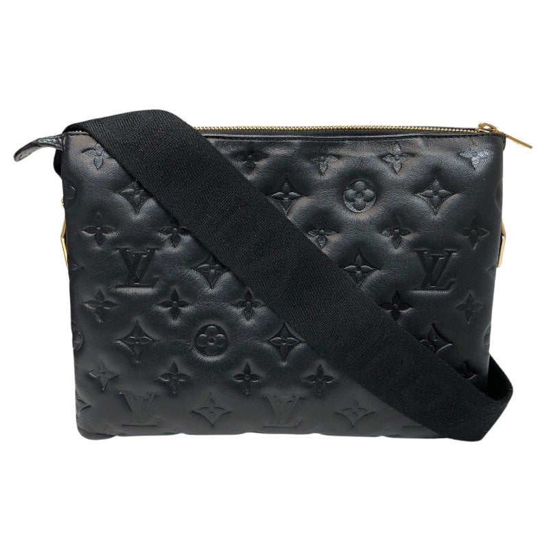ルイ・ヴィトン LOUIS VUITTON クッサンPM M57790 ブラック　GD金具 ラムスキン レディース ショルダーバッグ