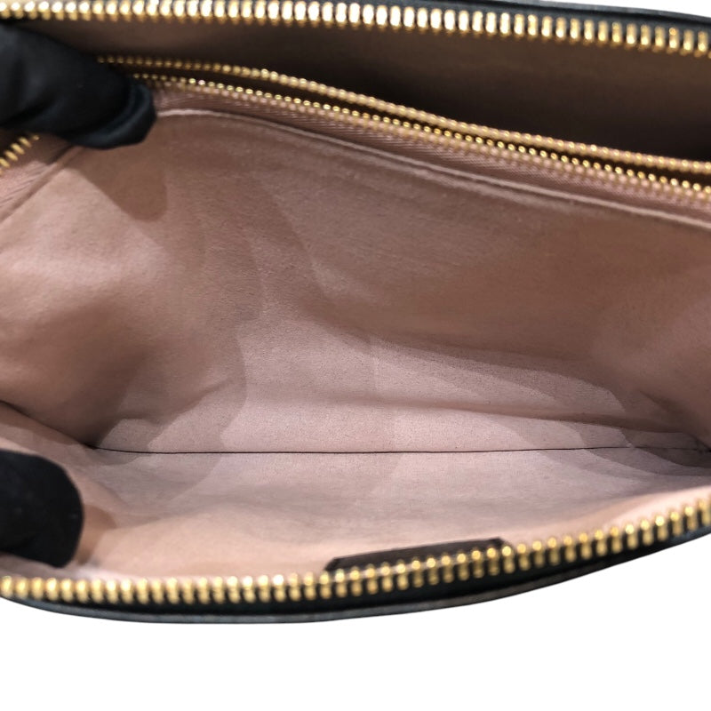 ルイ・ヴィトン LOUIS VUITTON クッサンPM M57790 ブラック　GD金具 ラムスキン レディース ショルダーバッグ