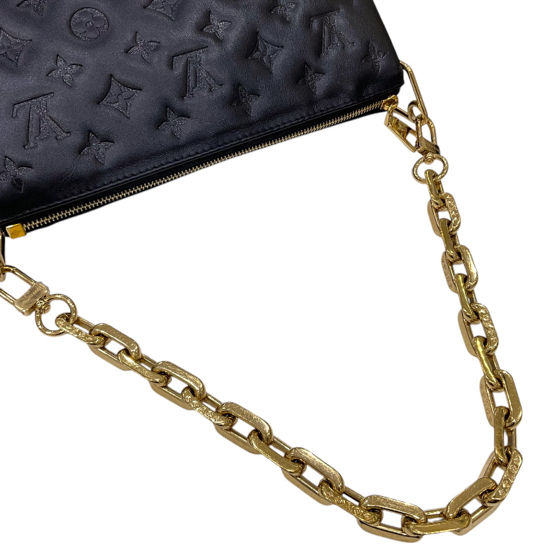 ルイ・ヴィトン LOUIS VUITTON クッサンPM M57790 ノワール ラムレザー レディース ショルダーバッグ