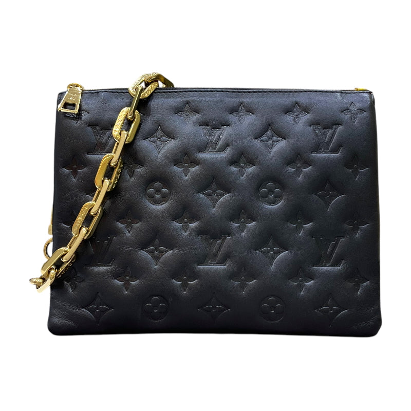 ルイ・ヴィトン LOUIS VUITTON クッサンPM M57790 ノワール ラムレザー レディース ショルダーバッグ