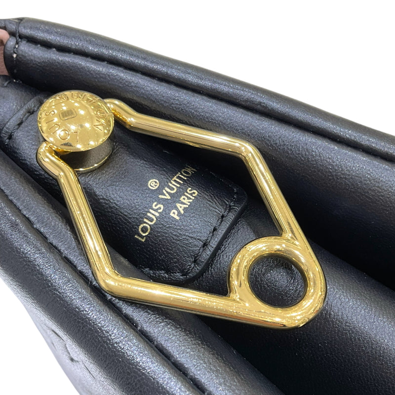ルイ・ヴィトン LOUIS VUITTON クッサンPM M57790 ノワール ラムレザー レディース ショルダーバッグ