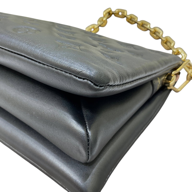 ルイ・ヴィトン LOUIS VUITTON クッサンPM M57790 ノワール ラムレザー レディース ショルダーバッグ