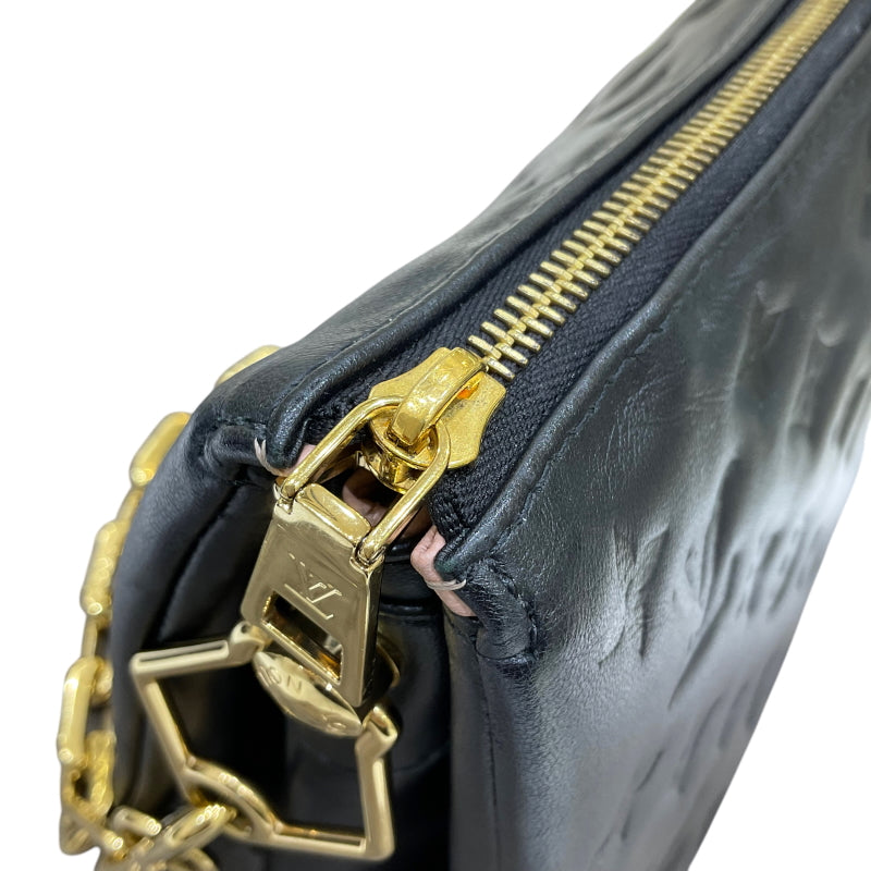 ルイ・ヴィトン LOUIS VUITTON クッサンPM M57790 ノワール ラムレザー レディース ショルダーバッグ