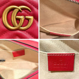 グッチ GUCCI GGマーモント　ウエストバッグ 476434 レッド レザー レディース ウエストバッグ
